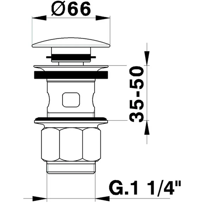 Донный клапан Cisal золото ZA00162024