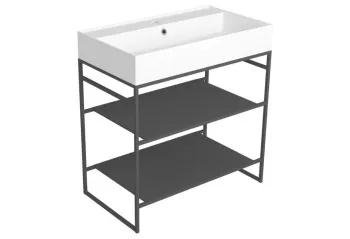 Тумба под раковину напольная Simas Agile AGSA81 81x72 см черный