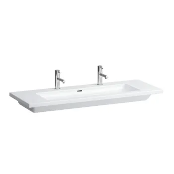 Laufen Living City Раковина-столешница Living square 130х48 см, с 2 отв. для 2-х смесителей, цвет белый (ВРЕМЕННО не поставляем!)