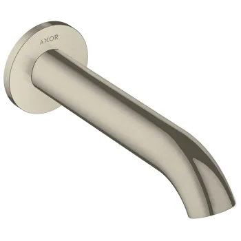Axor Uno Излив для ванны, 178мм, настенный, ¾’, цвет: шлифованный никель 38411820