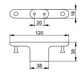 Крючок Keuco Edition 400 11515350000 двойной, титан чёрный шлифованный
