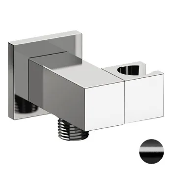 Держатель ручного душа Remer с подключением шланга черный брашированный хром (CFP) 337SCFP