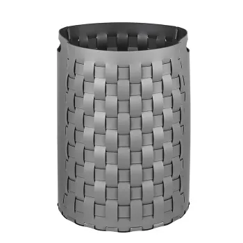 Круглая корзина для белья ADJ Bottega D40xH57, серый/черный 1057.03/01