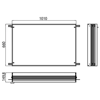 Встраиваемая монтажная рама для зеркального шкафа Emco Asis Prestige 1015х147хh665мм, 9897 000 21