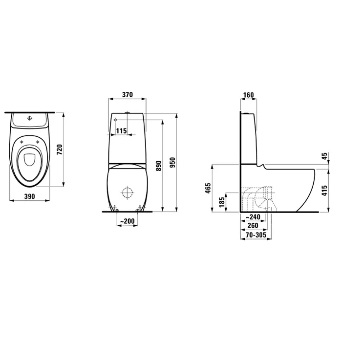 Бачок для моноблока Laufen Alessi One с механизмом слива, с покр. LLC, цвет: белый