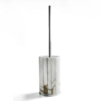 3SC RIGATO Ершик туалетный напольный d11хh44 см, цвет алебастр/Nickel Satinato Lucido