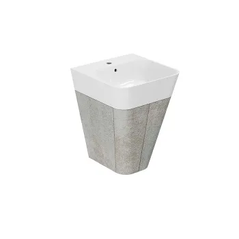 Тумба подвесная под раковину Azzurra Build 50, 44х47х50, с 1 ящиком, cement MBB 50 S C