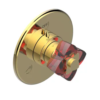 Переключатель THG Petale De Cristal Rouge U6C-F01-48M2SB полированное золото