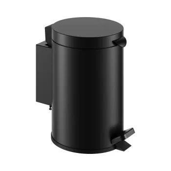 Ведро для мусора Keuco Plan 14977370000 с крышкой и педалью, 3 л, черный матовый
