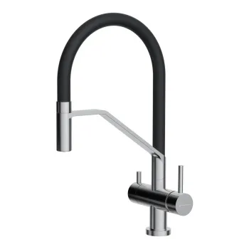 Смеситель для кухни Omoikiri Akeno BN-BL нержавеющая сталь/черный 4994544