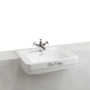 Встраиваемая раковина Burlington Bespoke/Lettering B12 1TH SCR белый