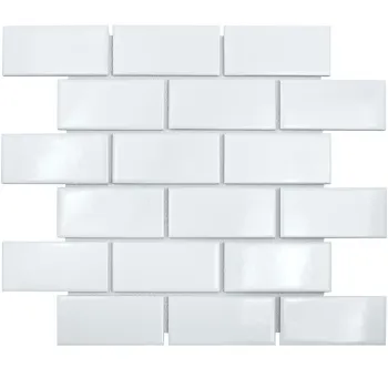 Керамическая мозаика Starmosaic Brick & Metro Brick White Glossy (a32000/a1001g) 291x2956 шт