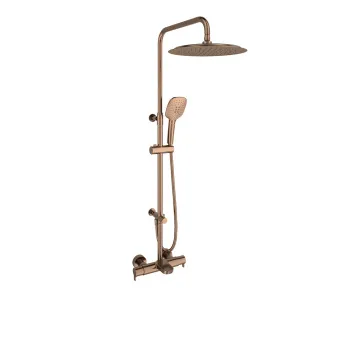 Душевая система Ramonsoler Blautherm термостатическая с изливом и с регулировкой высоты медь 945613RP300CUC