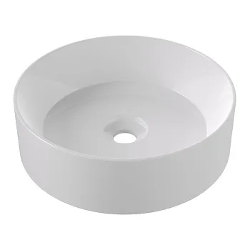 Раковина накладная Alice Spy Round & 40хВ12, без отверстия под смеситель, белый глянцевый, 34230101