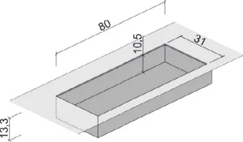 Раковина Brenta Jetta 79.5х31 см из керамогранита встраиваемая снизу (интегрированная) JET033.79