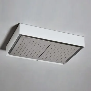 Внешний верхний душ Antonio Lupi Fuorimeteo 52х36, белый/зеркальная сталь А0002423643