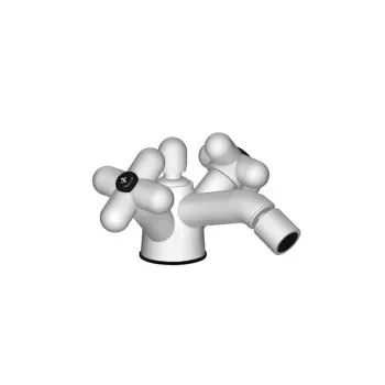 Смеситель для биде Fantini I Balocchi 1 отв., с донным клапаном, белый матовый 60 29 0562F