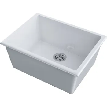 Мойка кухонная Omoikiri Okinoshima 61-U/I-WH Glossy белая 4993256