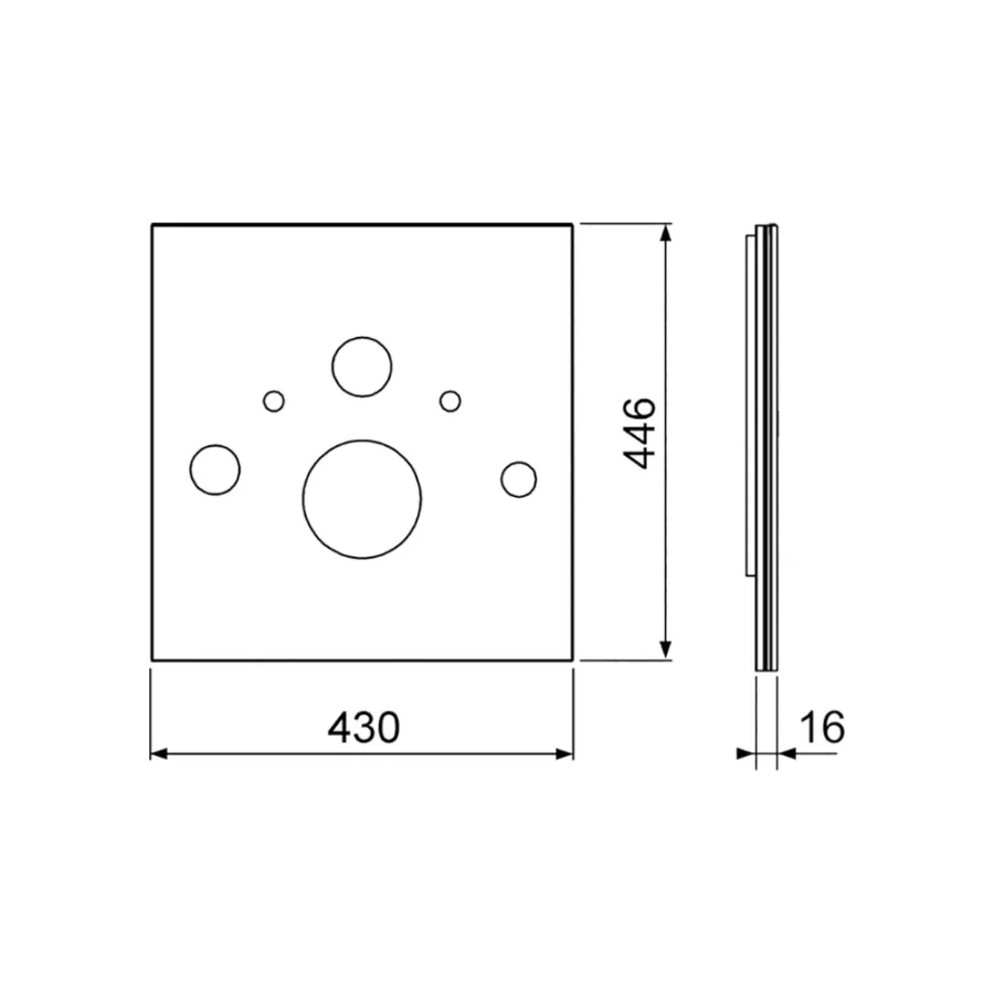 Панель смыва Tece Tecelux 9650106 черный