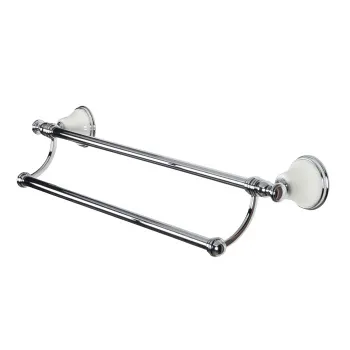 Полотенцедержатель двойной Tw Harmony 012 58см, белый/хром TWHA012bi/cr