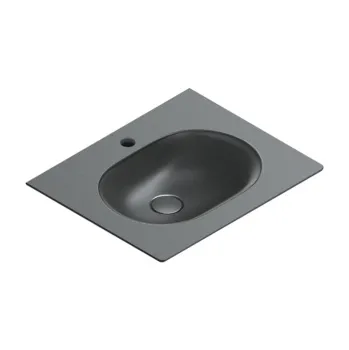 Раковина консоль Catalano Sfera 60x50, с 1 отв, черный матовый 520611022