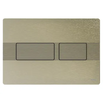 TECEsolid. Панель смыва  с двойной системой смыва для унитаза, цвет никель с текстурой линии