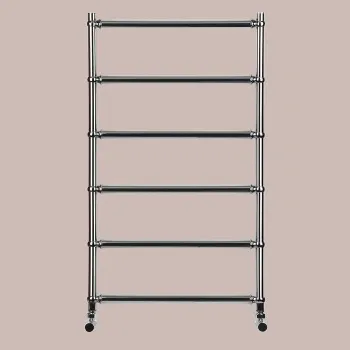 Водяной полотенцесушитель Irsap Bella 6тр, водяной для систем ГВС, 532хh875мм, межосевое 500мм, с вентилями и комплектом для монтажа KITCOPTUEC6450, хром BEP053B50IR01NNN01