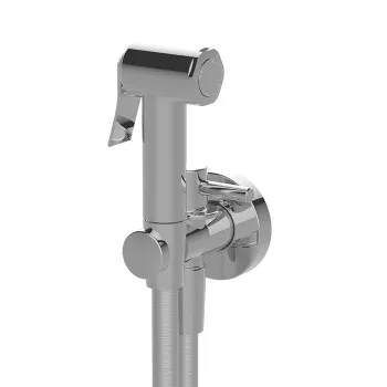 Гигиенический душ с запорным вентилем и системой антипротечки Carimali Shut-Off сменный фильтр, система без капель, шланг гладкий 120 , хром снято с пр-ва 19100/C-120-CR