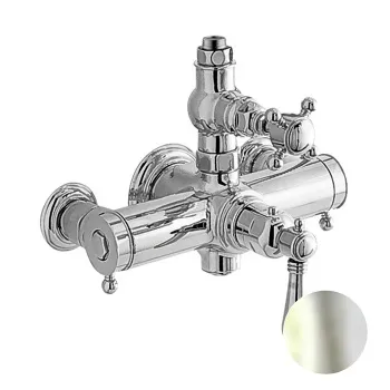 Термостатический смеситель Nicolazzi Termostatico вывод сверху 3/4, никель блестящий 4917NL70