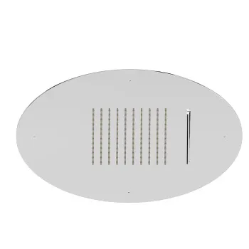 Верхний душ Newform Soffioni d400, круглый, монтаж в потолок, 2 источника тропический душ, водопад, G1/2, хром 684.21.018