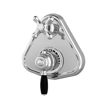 Внешняя часть встраиваемого термостатического смесителя для душа Stella Roma IS3294 P.V. с переключателем на 2 выхода, хром RM 06012 CR00