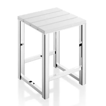 Табурет Decor Walther DW 68 42.5x30x30см., хром/белый 503654