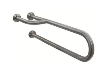 Поручень полукруглый неподвижный с тремя точками опоры 600 мм глянцевый левый Nofer 15047.B