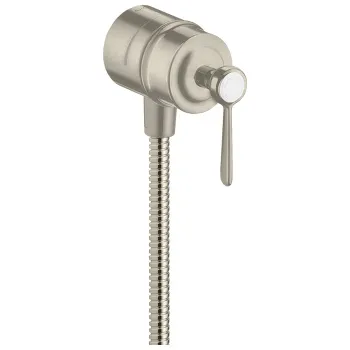 Axor Montreux, Шланговое подсоединение Fixfit Stop, с рычаговой рукояткой, цвет: никель шлифованный 16883820