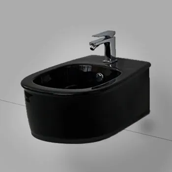 Биде подвесное Artceram AZULEY 36х52, c креплением, с 1 отв под смеситель, черный AZB001 03 00 nero*1