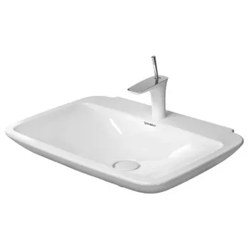 Duravit PuraVida Раковина без перелива, с 1 отв. под смес., с глубокой чашей, включая выпуск с керамической крышкой, 700x500мм, Цвет: Белый