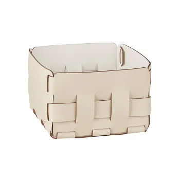 Корзинка ADJ Mini Bottega 19x19xH13, панна котта/белый 1019.16/10