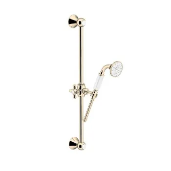 Душевая стойка Gattoni Pd 60 с лейкой CLASSIC и шлангом, золото 24кт 1039/PDD0