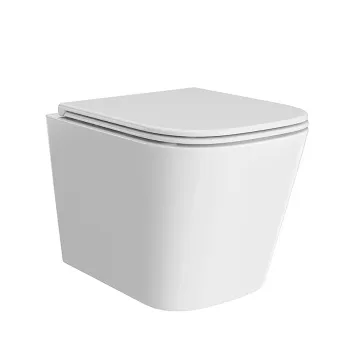 Унитаз подвесной Kerama Marazzi Cubo CU.wc.02 CUBO с крепежом и сиденьем белый глянцевый