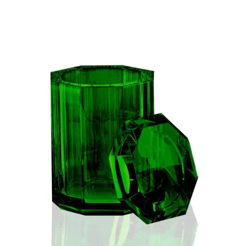Баночка универсальная Decor Walther Kristall BMD 9x9x14 с крышкой, хрустальное стекло, английский зеленый 931496