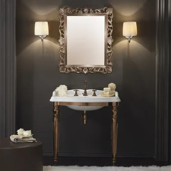 Структура металлическая под раковину-консоль Tw King 3090.2 AR864 р-р 910x560xh850, с сифоном бронза, материал латунь, бронза TWKI3090.2br