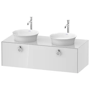 Duravit White Tulip  Тумбочка подвесная, 408x1300x550 мм, 1 ящик с ручкой, цвет: белый высокоглянцевый