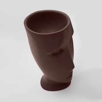 Раковина свободностоящая Kerasan Artwork Moloco, с отверстием для слива в стену, Borgogna matt 474075