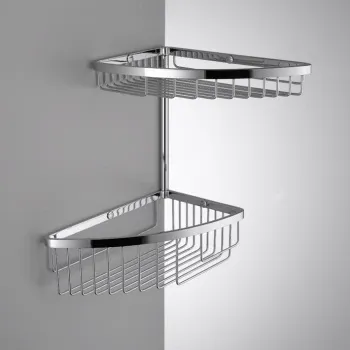 Двойная угловая полочка Colombo Angolari хром B9609.CR
