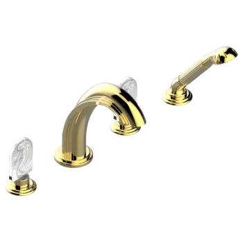 Смеситель на борт ванны THG Naiade A2F-F01-112BG полированное золото