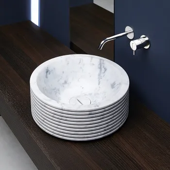 Раковина Antonio Lupi Introverso 45х45, без отв., Marmo Carrara А0002423685