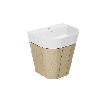 Тумба подвесная для раковины Azzurra Forma 65, с 2 дверцами, 60х47х50, olmo naturale MBF 65S N