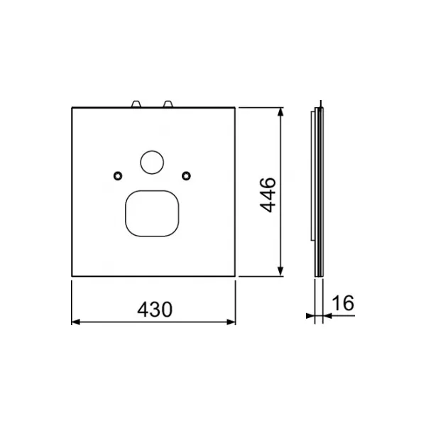 Панель смыва Tece Tecelux 9650110 черный