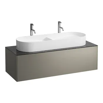 Laufen Sonar шкафчик под раковину, 1175х455х340 мм, 1 ящик, с отверстием в центре, совместим с раковинами-чашами 812348, 812349, титан и черный мрамор