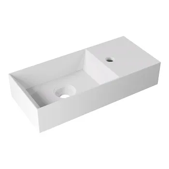 Раковина накладная Alice Spy 55x25хВ11, с отверстием под смеситель, белый глянцевый, 34100101